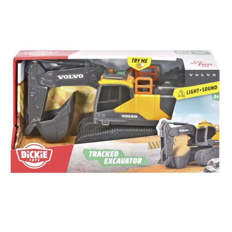 DICKIE EXCAVATOR VOLVO CU SENILE SUNETE ȘI LUMINI