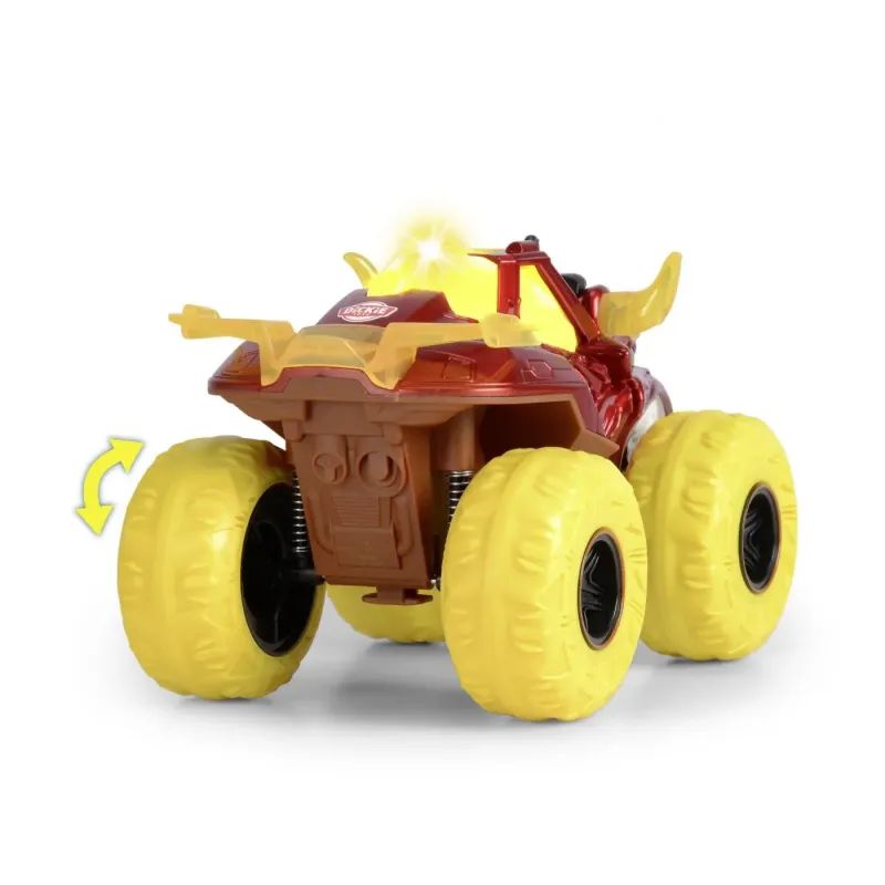 DICKIE MAȘINĂ DE TEREN FLAMING FIRE MONSTER CU LUMINI SUNETE SUSPENSII ȘI FUNCTIE ABUR 25CM