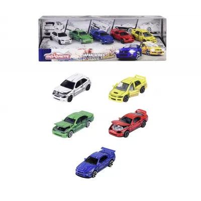 MAJORETTE JAPAN SERIES SET 5 MASINUTE SCARA 1:64