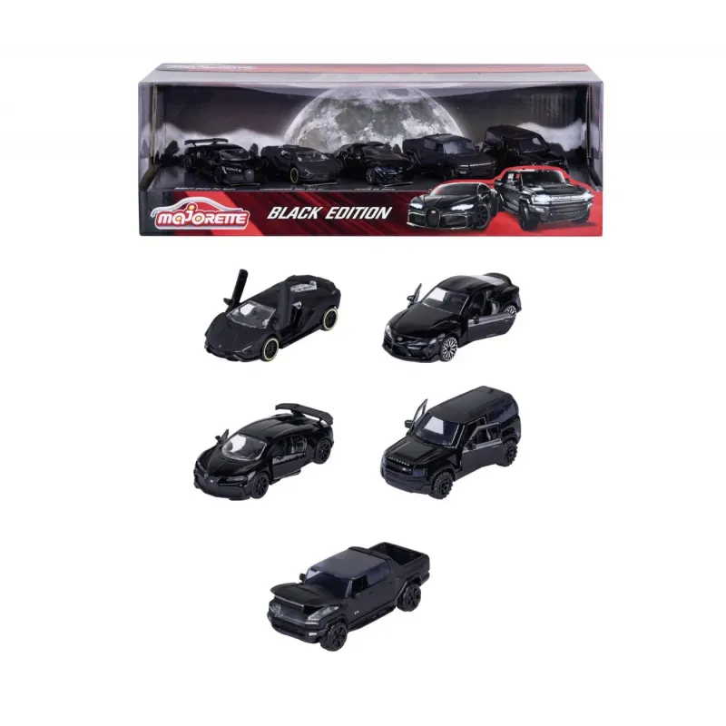 MAJORETTE SET 5 MASINUTE BLACK EDITION 2.0 GIFTPACK