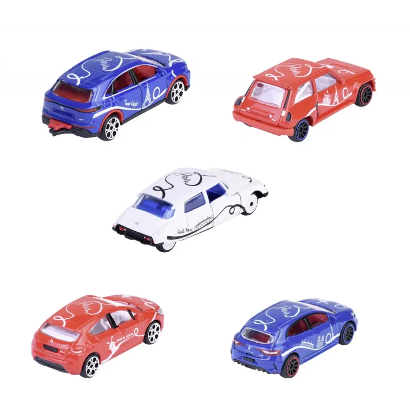 MAJORETTE FRENCH TOUCH SET 5 MASINUTE METALICE SCARA 1:64