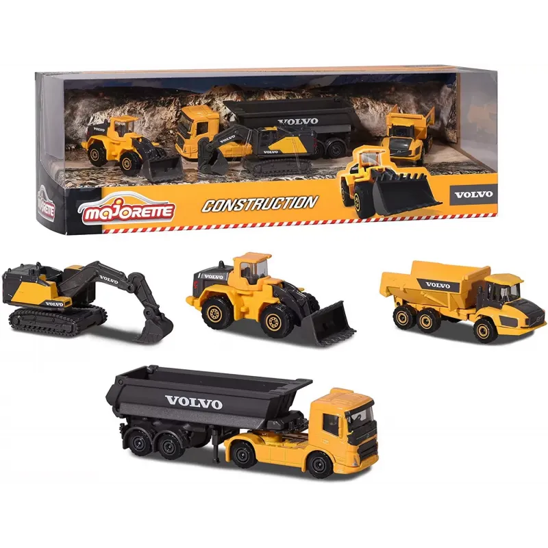 MAJORETTE SET 4 MASINUTE METALICE VOLVO 7.5CM