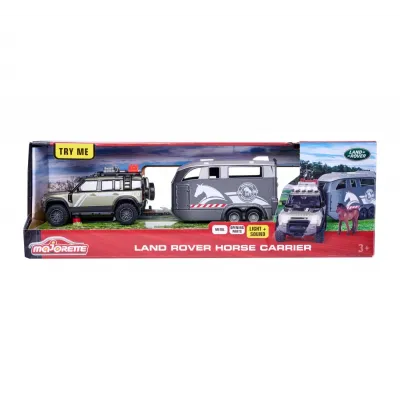 MAJORETTE LAND ROVER CU REMORCA PENTRU CAI