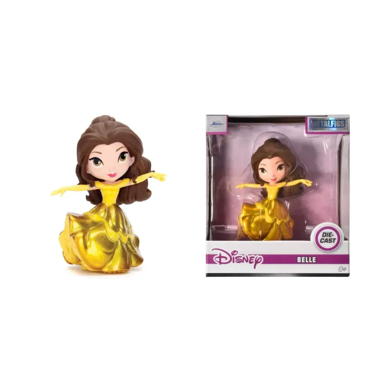 JADA - FIGURINĂ DISNEY - Printesa Belle cu rochita aurie - 10cm