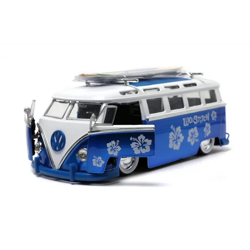 Set figurină + machetă auto Jada - DISNEY Stitch + Volkswagen T1 Bus [1:24]