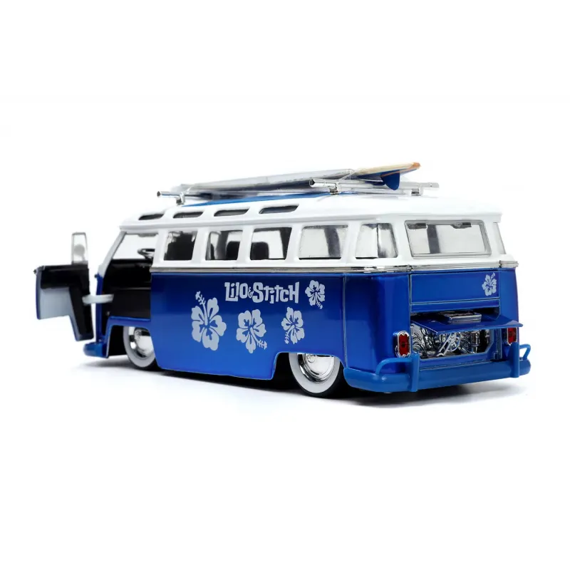Set figurină + machetă auto Jada - DISNEY Stitch + Volkswagen T1 Bus [1:24]