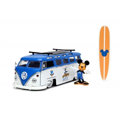 Set figurină + machetă auto Jada - DISNEY Mickey Mouse + Volkswagen T1 BUS [1:24 ]