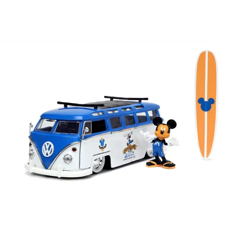 Set figurină + machetă auto Jada - DISNEY Mickey Mouse + Volkswagen T1 BUS [1:24 ]