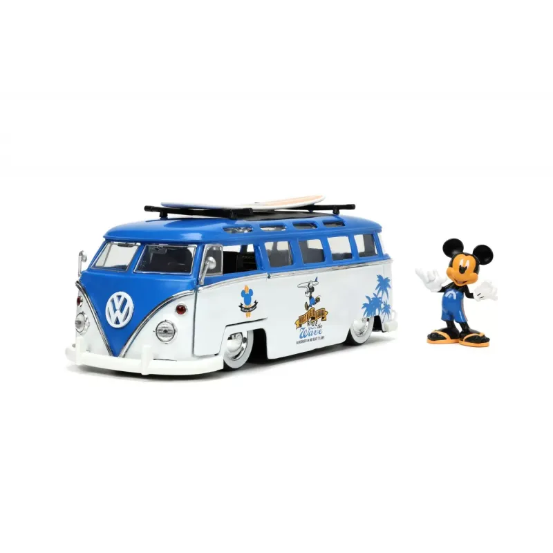 Set figurină + machetă auto Jada - DISNEY Mickey Mouse + Volkswagen T1 BUS [1:24 ]