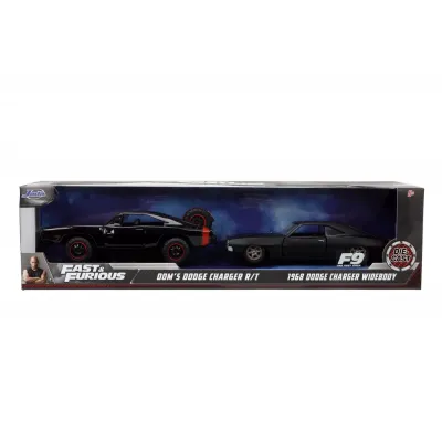 Set machete auto Jada - FAST AND FURIOUS Dodge Charger RT ȘI Dodge Charger Widebody (Dom) [1:32]