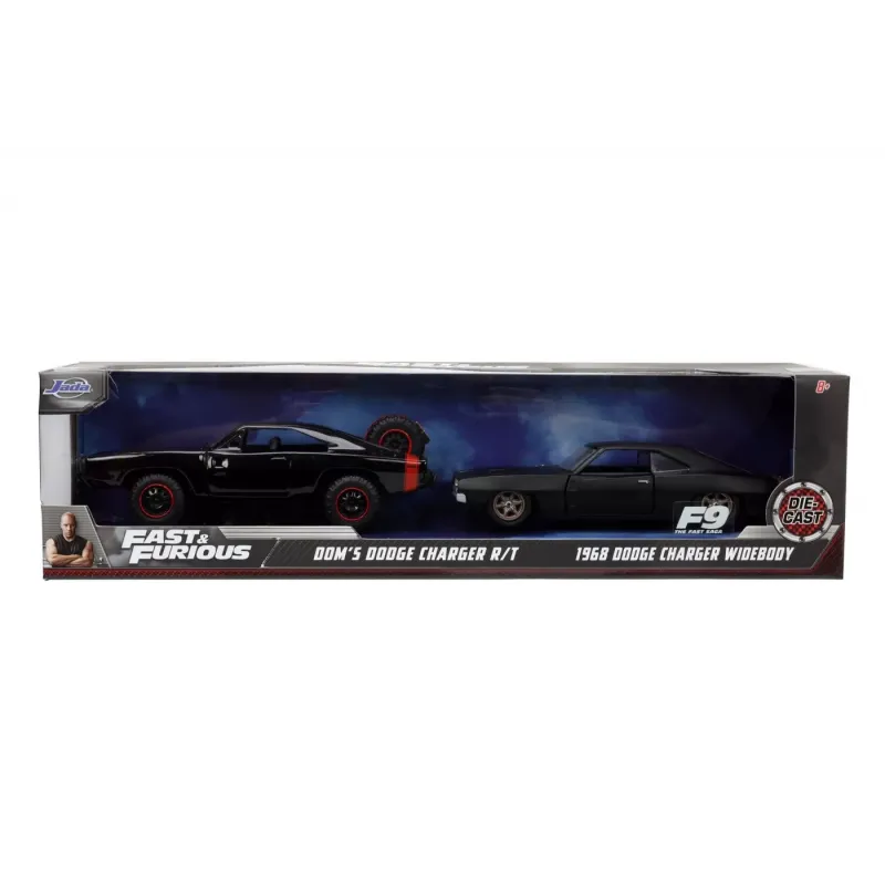 Set machete auto Jada - FAST AND FURIOUS Dodge Charger RT ȘI Dodge Charger Widebody (Dom) [1:32]