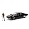 Set figurină + machetă auto Jada - FAST AND FURIOUS Dom + Dodge Charger 1970 [1:24]