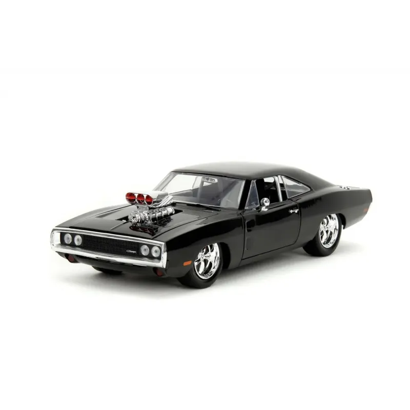 Set figurină + machetă auto Jada - FAST AND FURIOUS Dom + Dodge Charger 1970 [1:24]
