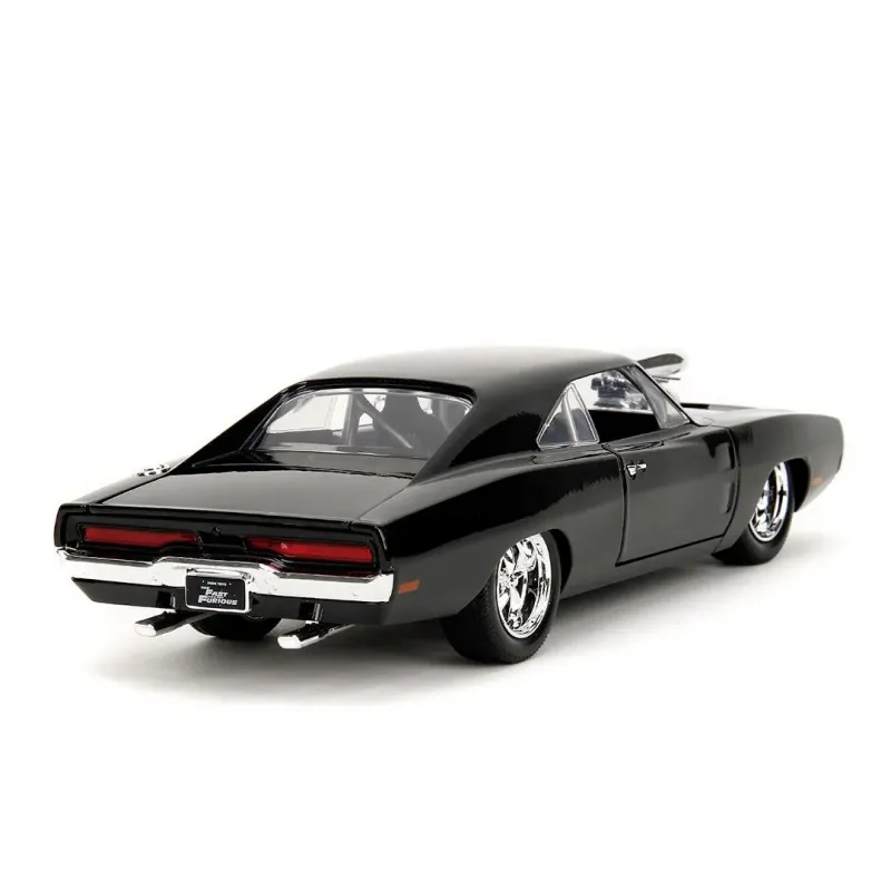 Set figurină + machetă auto Jada - FAST AND FURIOUS Dom + Dodge Charger 1970 [1:24]
