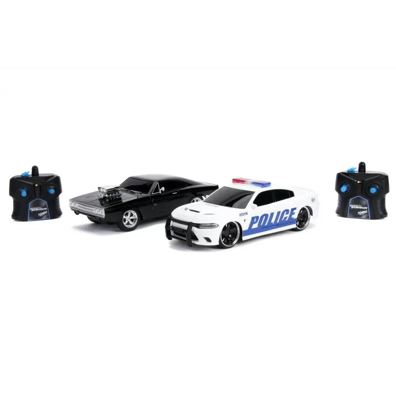 SET MASINUTE FAST AND FURIOUS RC TOYOTA SUPRA&DODGE CHARGER SRT SCARA 1:16
