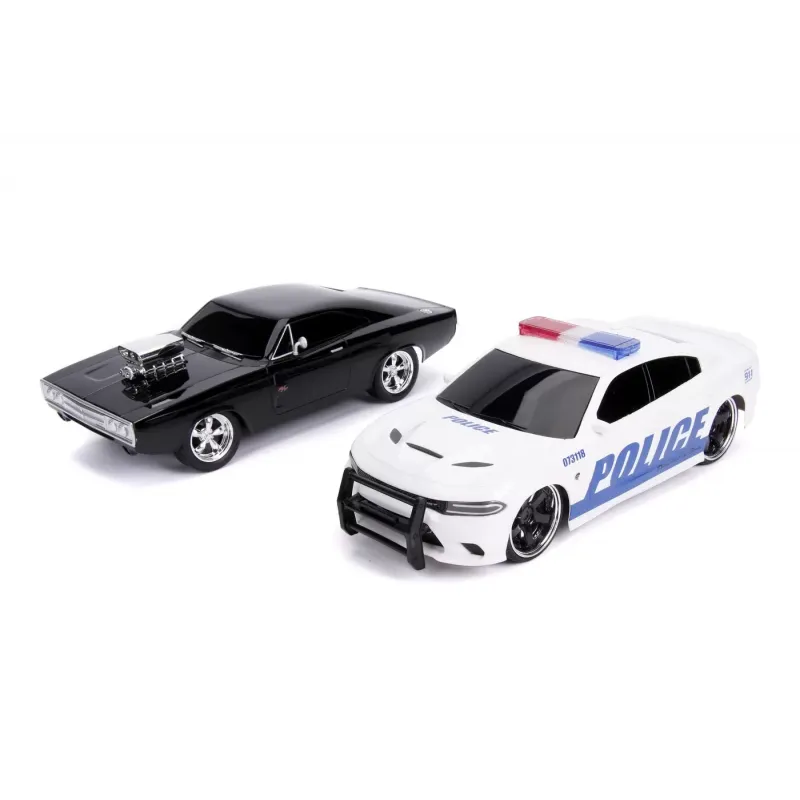 SET MASINUTE FAST AND FURIOUS RC TOYOTA SUPRA&DODGE CHARGER SRT SCARA 1:16
