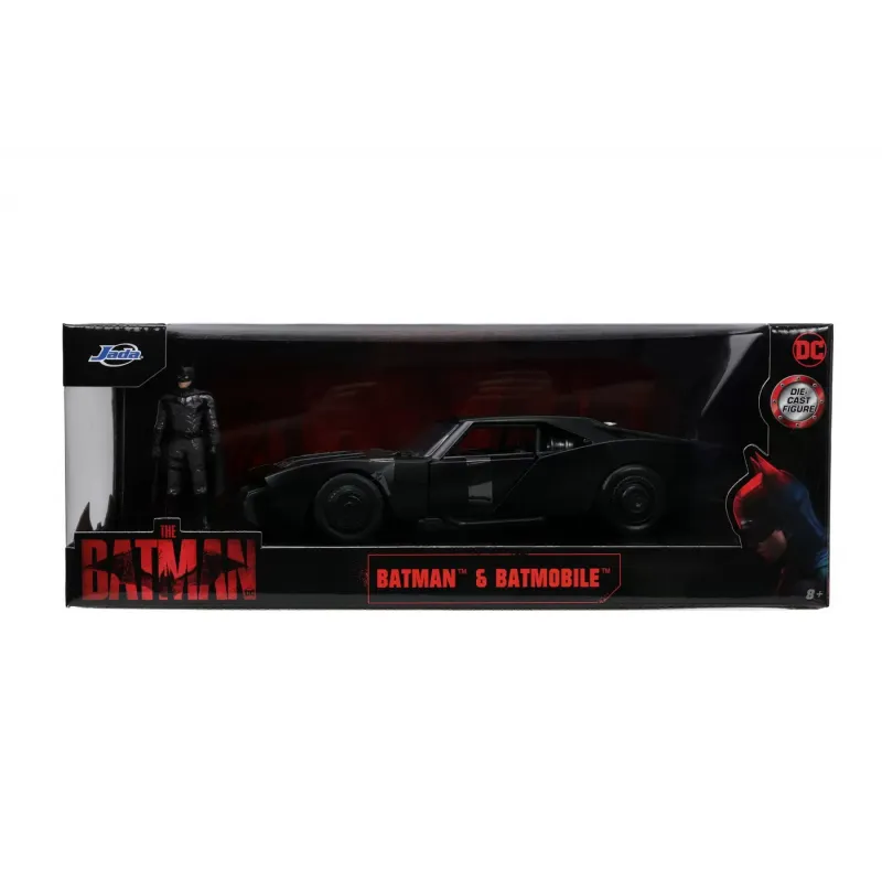 Set figurină + machetă auto Jada - DC Comics - Batman + Batmobile [1:24]
