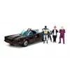 JADA BATMAN SET MAȘINUȚĂ METALICĂ BATMOBILE  1:24 ȘI 4 FIGURINE