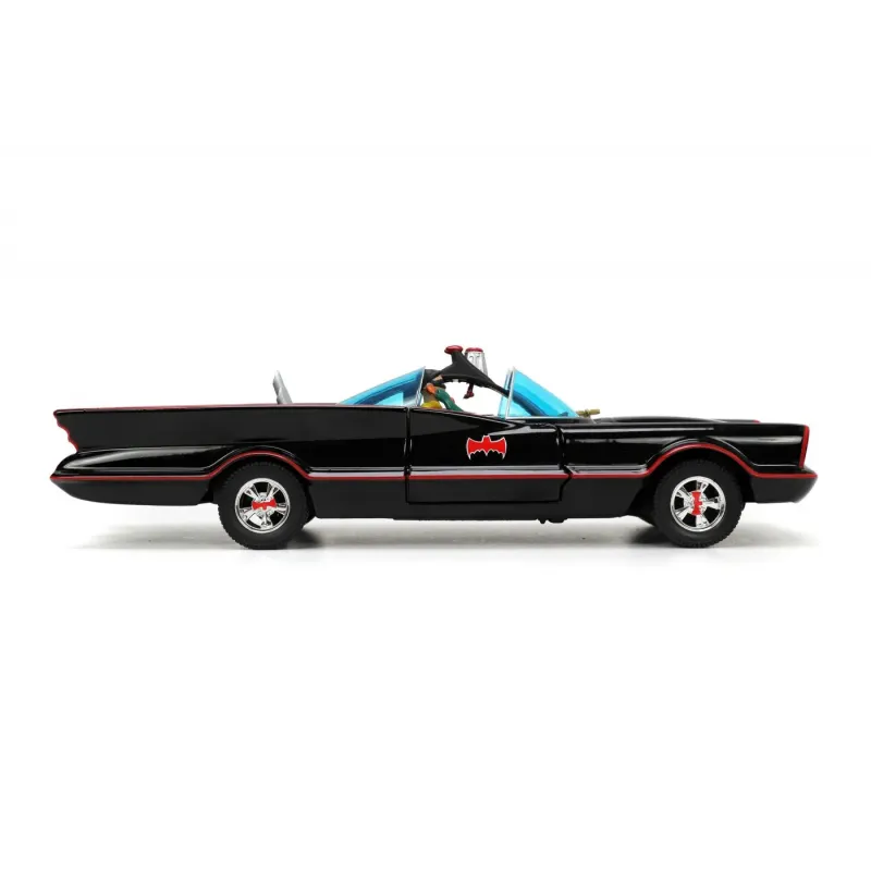 JADA BATMAN SET MAȘINUȚĂ METALICĂ BATMOBILE  1:24 ȘI 4 FIGURINE