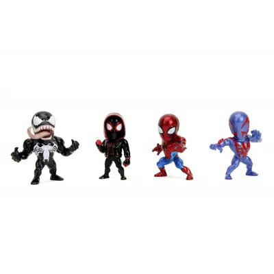 JADA MARVEL SPIDER MAN SET 4 FIGURINE METALICE 6.5CM