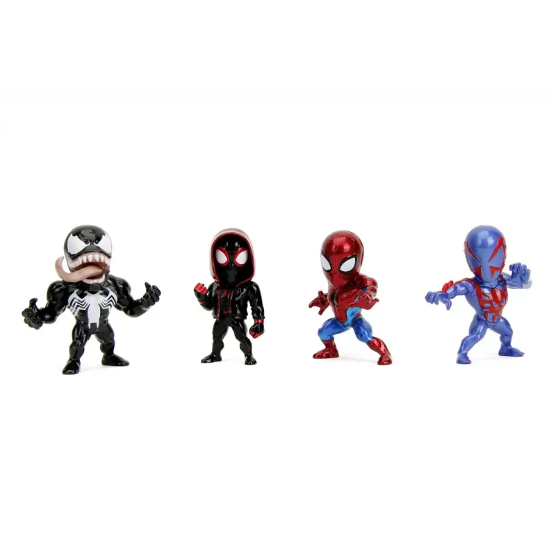 JADA MARVEL SPIDER MAN SET 4 FIGURINE METALICE 6.5CM