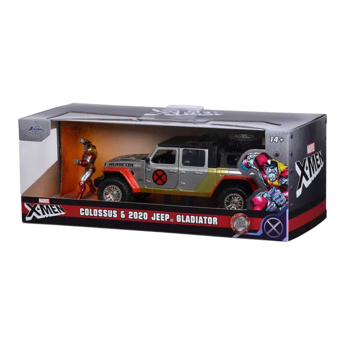 Set figurină + machetă auto Jada - MARVEL Colossus +  JEEP Gladiator [1:32]