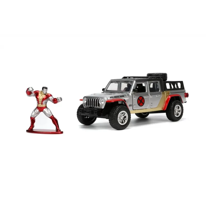 Set figurină + machetă auto Jada - MARVEL Colossus +  JEEP Gladiator [1:32]