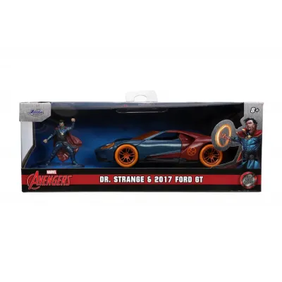 Set figurină + machetă auto Jada - Doctor Strange + FORD GT [1:32] 