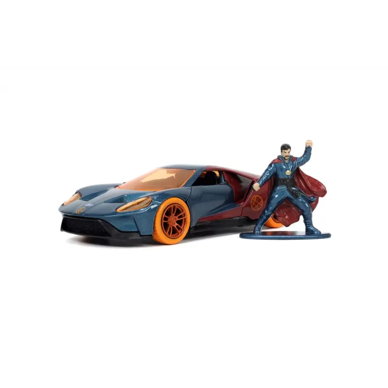 Set figurină + machetă auto Jada - Doctor Strange + FORD GT [1:32]