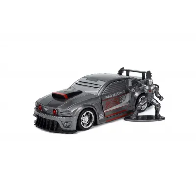 Set figurină + machetă auto Jada - MARVEL War Machine + Ford Mustang [1:32] 