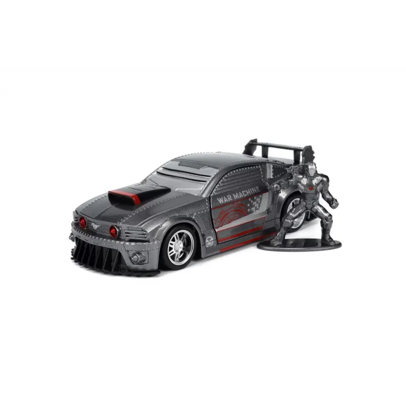 Set figurină + machetă auto Jada - MARVEL War Machine + Ford Mustang [1:32]