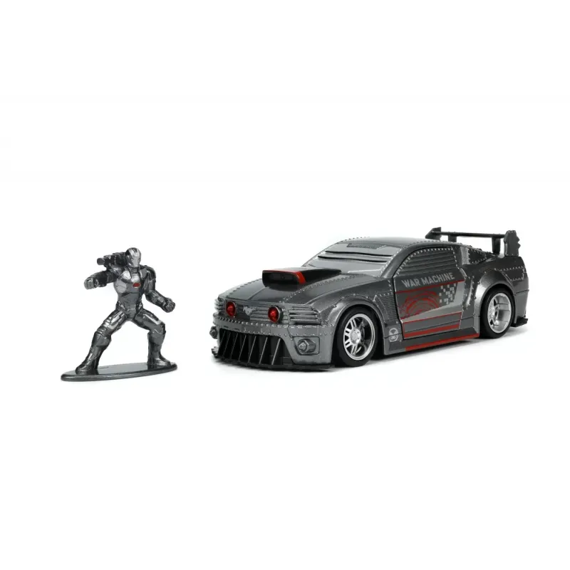 Set figurină + machetă auto Jada - MARVEL War Machine + Ford Mustang [1:32]