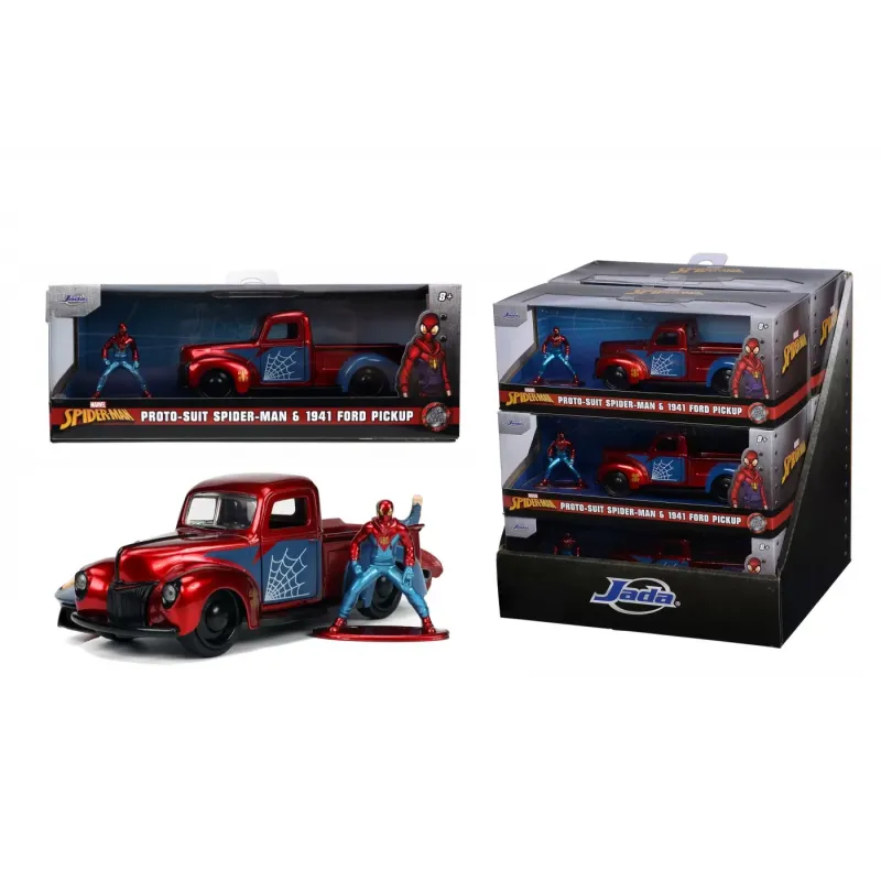 Set figurină + machetă auto Jada - MARVEL Spiderman + FORD PICK UP [1:32]