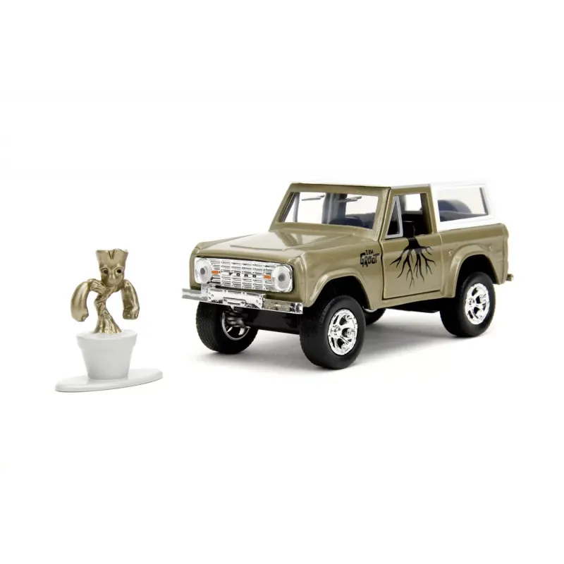 Set figurină + machetă auto Jada - MARVEL Groot + FORD Bronco