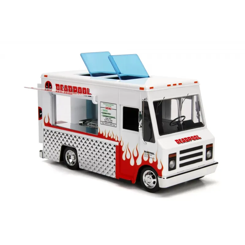 Set figurină + machetă auto Jada - MARVEL Deadpool + Taco Truck [1:24]
