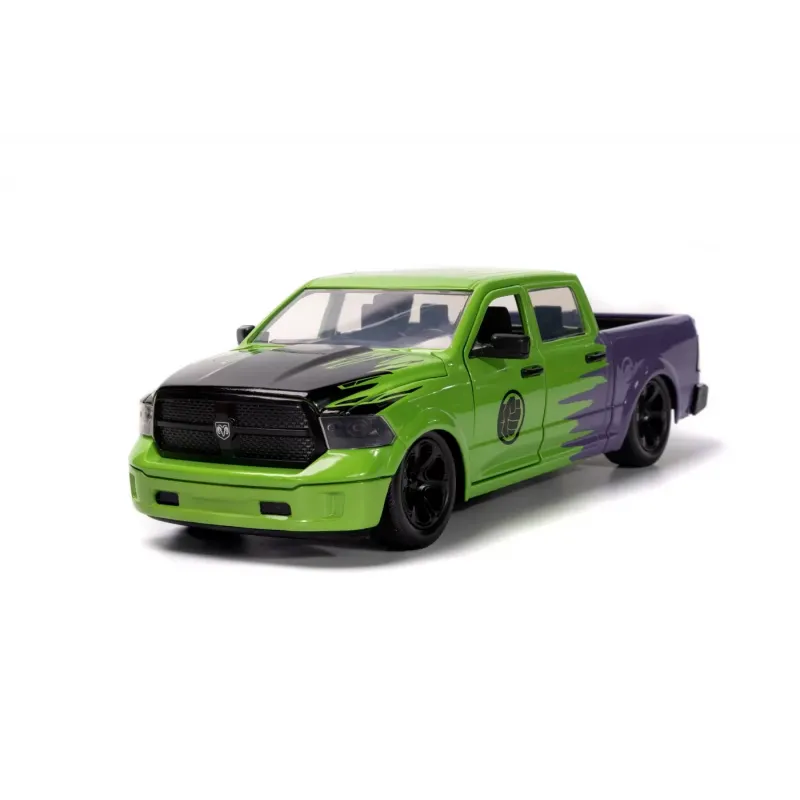 Set figurină + machetă auto Jada - MARVEL Hulk + Dodge RAM 1500 2014 [1:24]