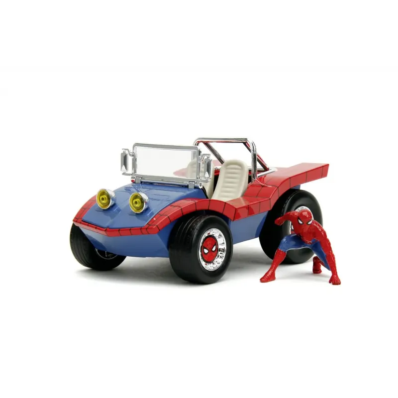 Set figurină + machetă auto Jada - Marvel Spiderman + Buggy [1:24]