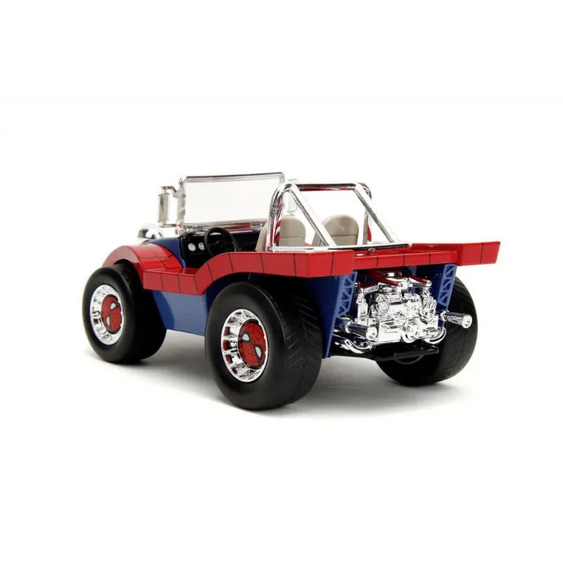 Set figurină + machetă auto Jada - Marvel Spiderman + Buggy [1:24]