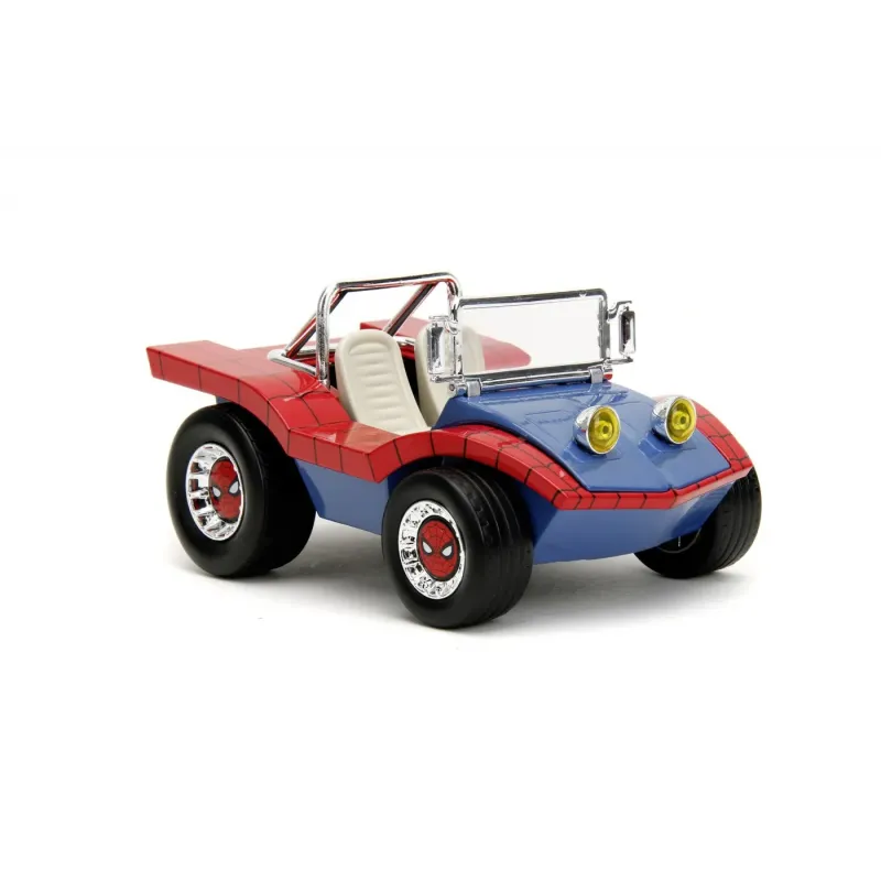 Set figurină + machetă auto Jada - Marvel Spiderman + Buggy [1:24]