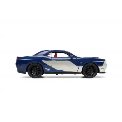 Set figurină + machetă auto Jada - Thor + Dodge Challenger SRT8 Hellcat 2015 [1:24]