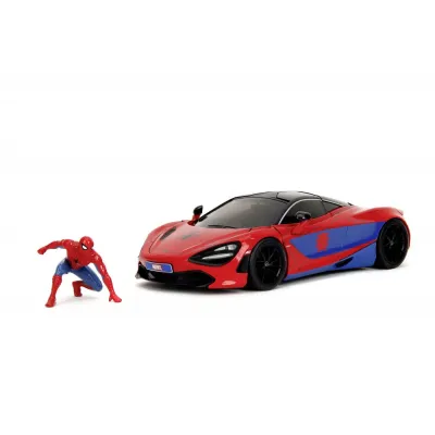 Set figurină + machetă auto Jada - MARVEL Spiderman + MCLAREN 720S [1:24]