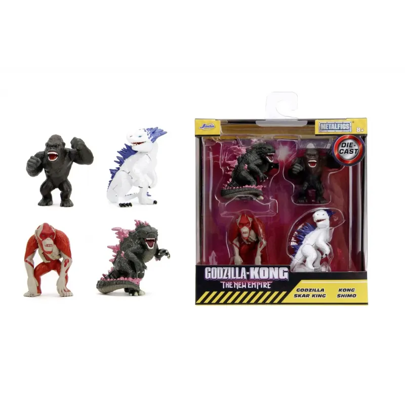 JADA GODZILLA SET 4 FIGURINE METALICE 6.5CM