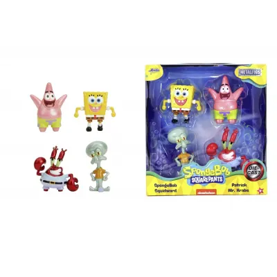 JADA SPONGE BOB SET 4 FIGURINE METALICE 6.5CM