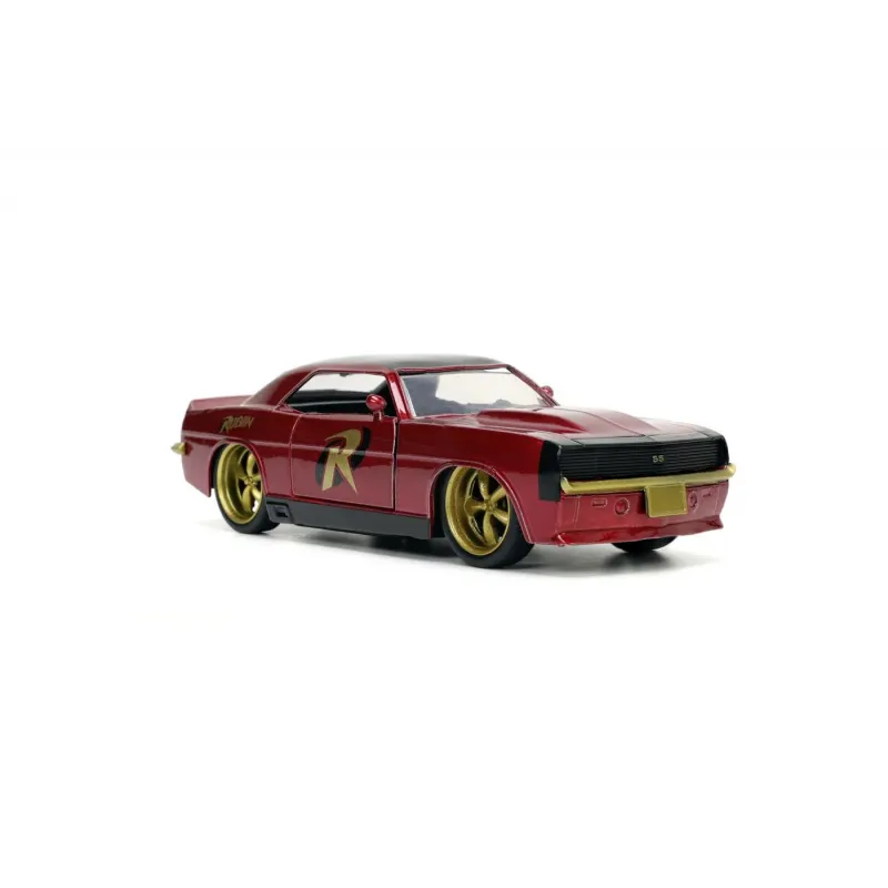Set figurină + machetă auto Jada - DC Comics Robin + CHEVROLET Camarro 1967 [1:32]