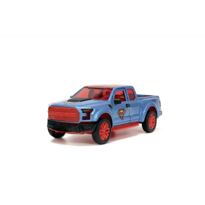 Set figurină + machetă auto Jada - DC Comics SUPERMAN + FORD F 150 Raptor 2017 [1:32]