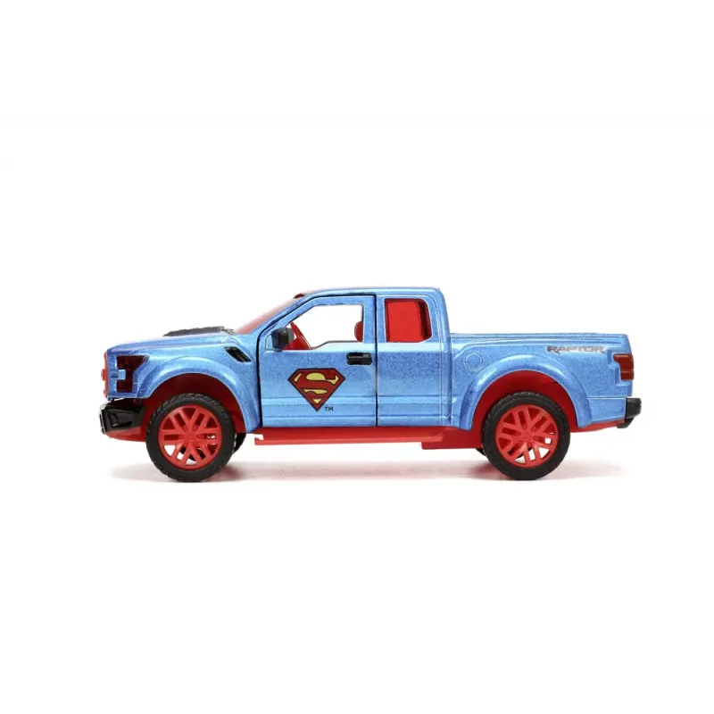 Set figurină + machetă auto Jada - DC Comics SUPERMAN + FORD F 150 Raptor 2017 [1:32]