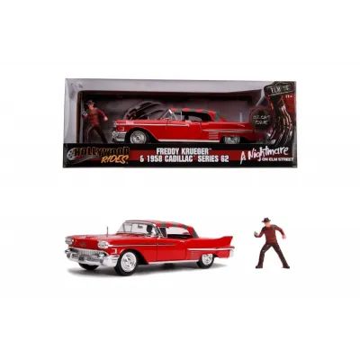MACHETA METALICĂ FREDDY KRUEGER 1958 CADILLAC MODEL 62 SCARA 1 LA 24