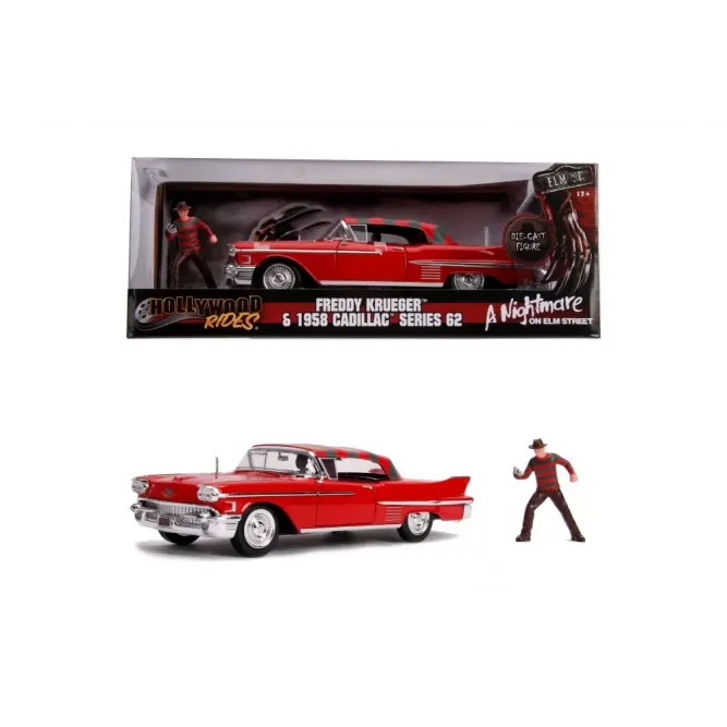 MACHETA METALICĂ FREDDY KRUEGER 1958 CADILLAC MODEL 62 SCARA 1 LA 24