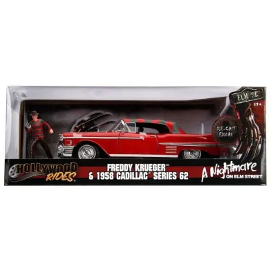 MACHETA METALICĂ FREDDY KRUEGER 1958 CADILLAC MODEL 62 SCARA 1 LA 24