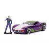 MASINUTE METALICĂ CHEVY CORVETTE STINGRAY 2009 ȘI FIGURINĂ JOKER SCARA 1:24